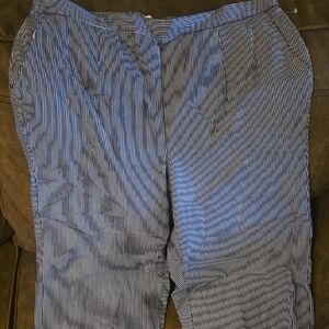 Alfred Dunner Navy and White Striped Pants Size 16W